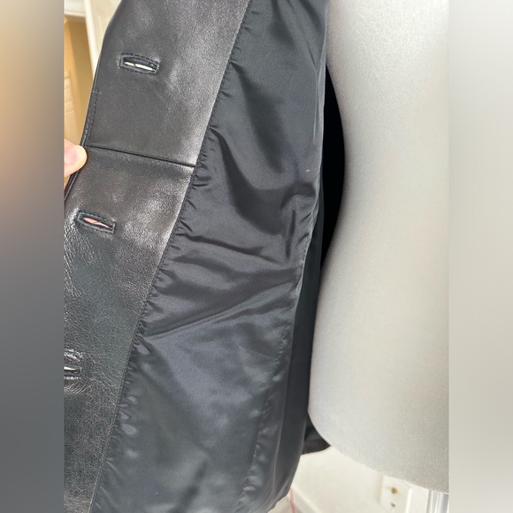 Classic Gorgeous ALFANI Black GENUINE LEATHER JACKET Women's Medium NWOT - Picture 5 of 11